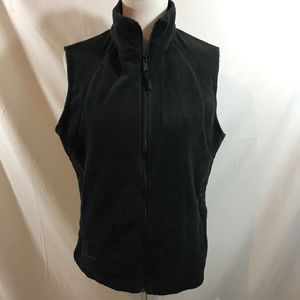 Columbia black fleece vest - womens large - armpit
